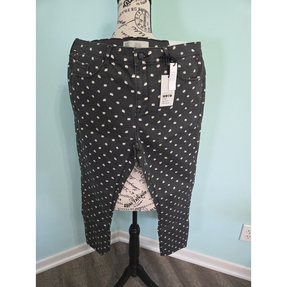 Topshop moto leigh micro Daisy print pants new with tags 32